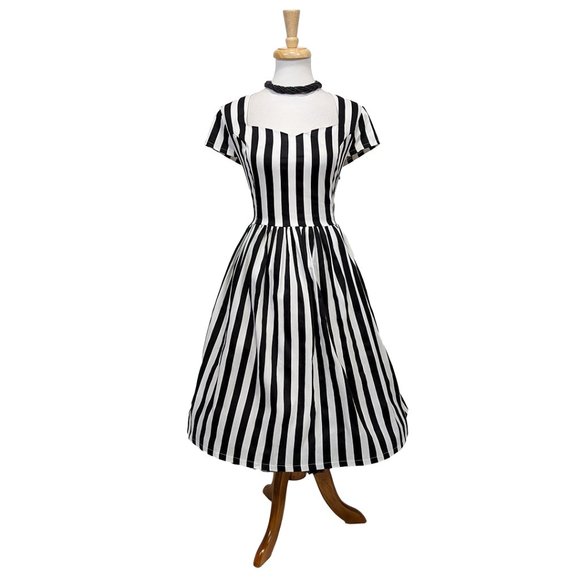 Banned Apparel Beetlejuice Striped Dress - Picture 3 of 4